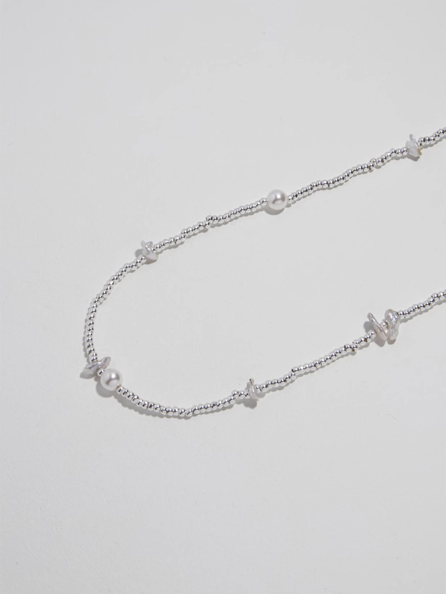Baroque Pearl and Silver Beads Necklace - The New Witch