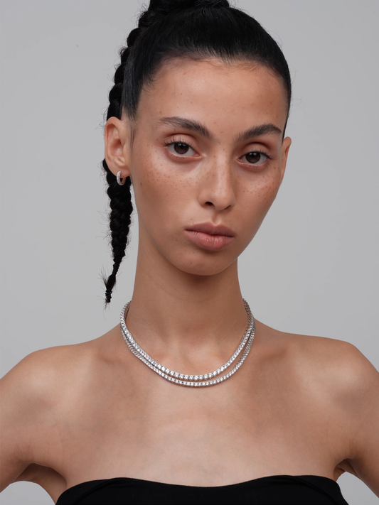 Sterling Silver Tennis Necklace - The New Witch