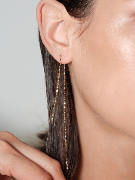 Layered Fine Chain Threader Earrings - The New Witch