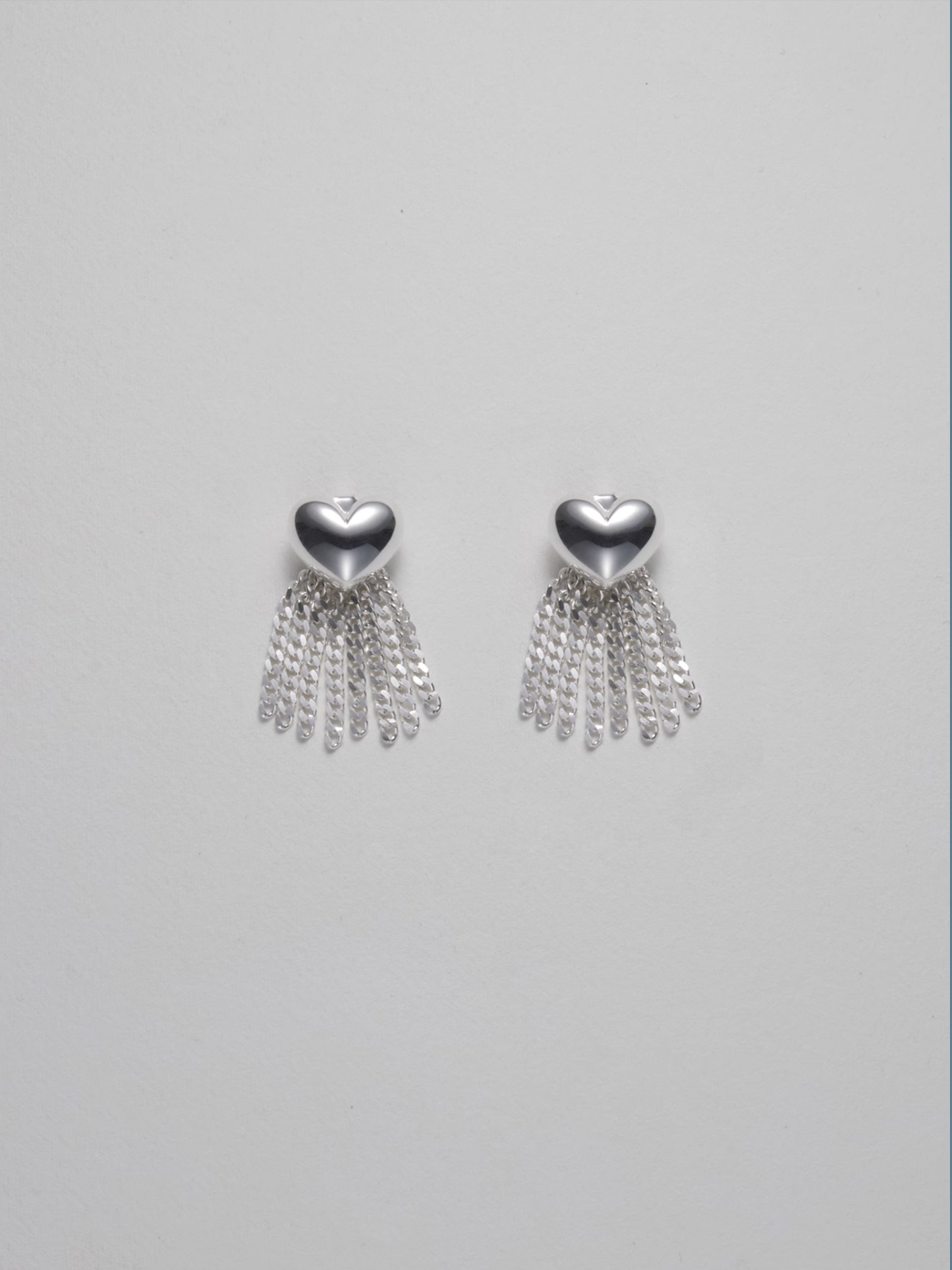 Silver Heart Tassel Earrings - The New Witch
