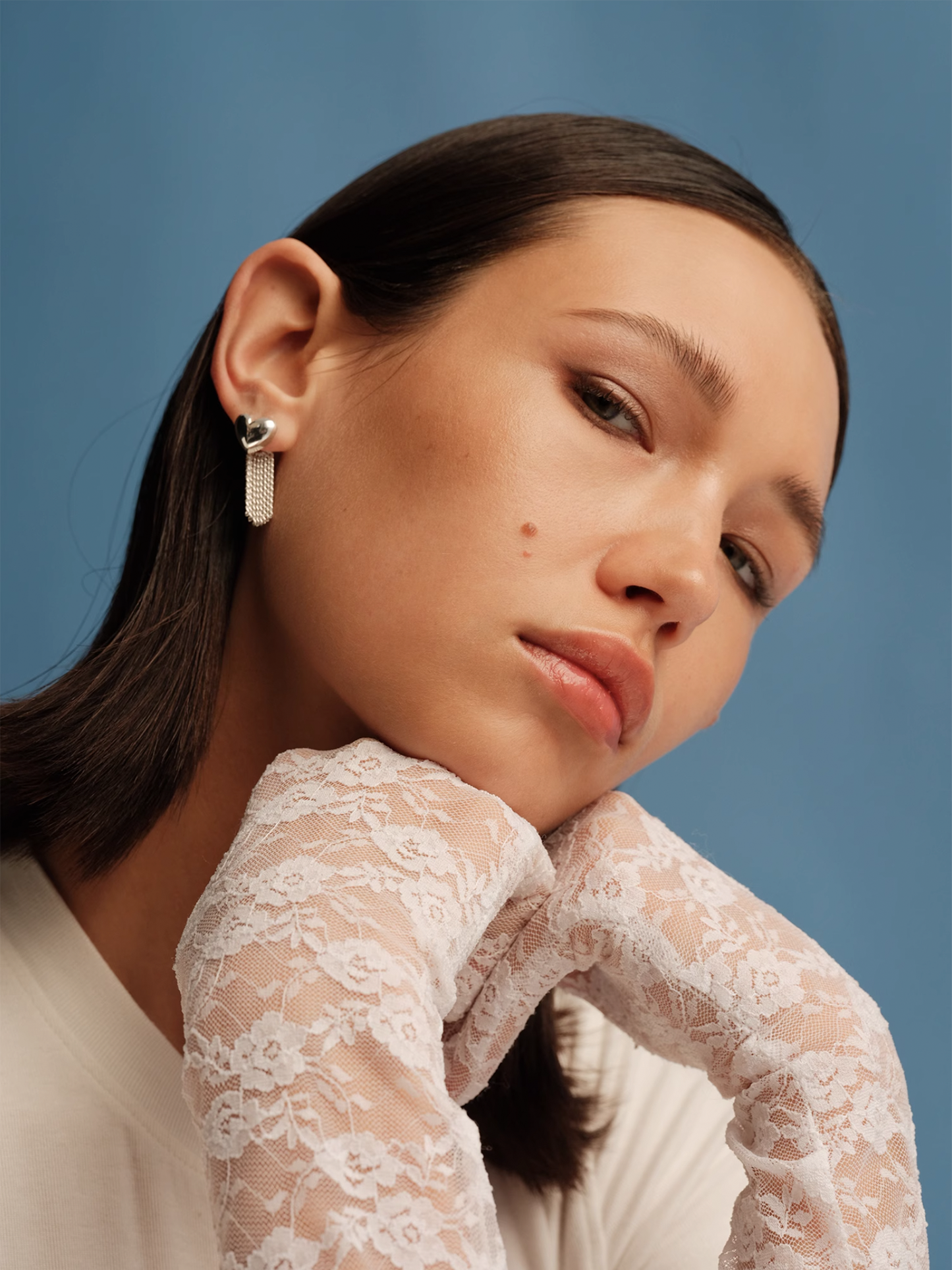 Silver Heart Tassel Earrings - The New Witch