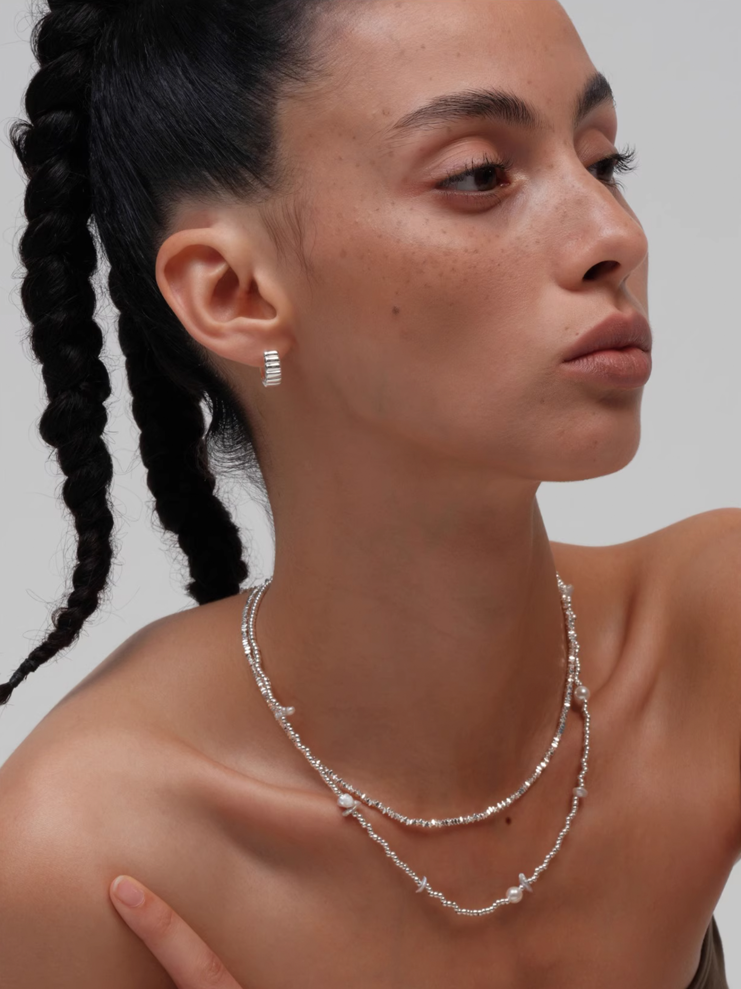 Baroque Pearl and Silver Beads Necklace - The New Witch