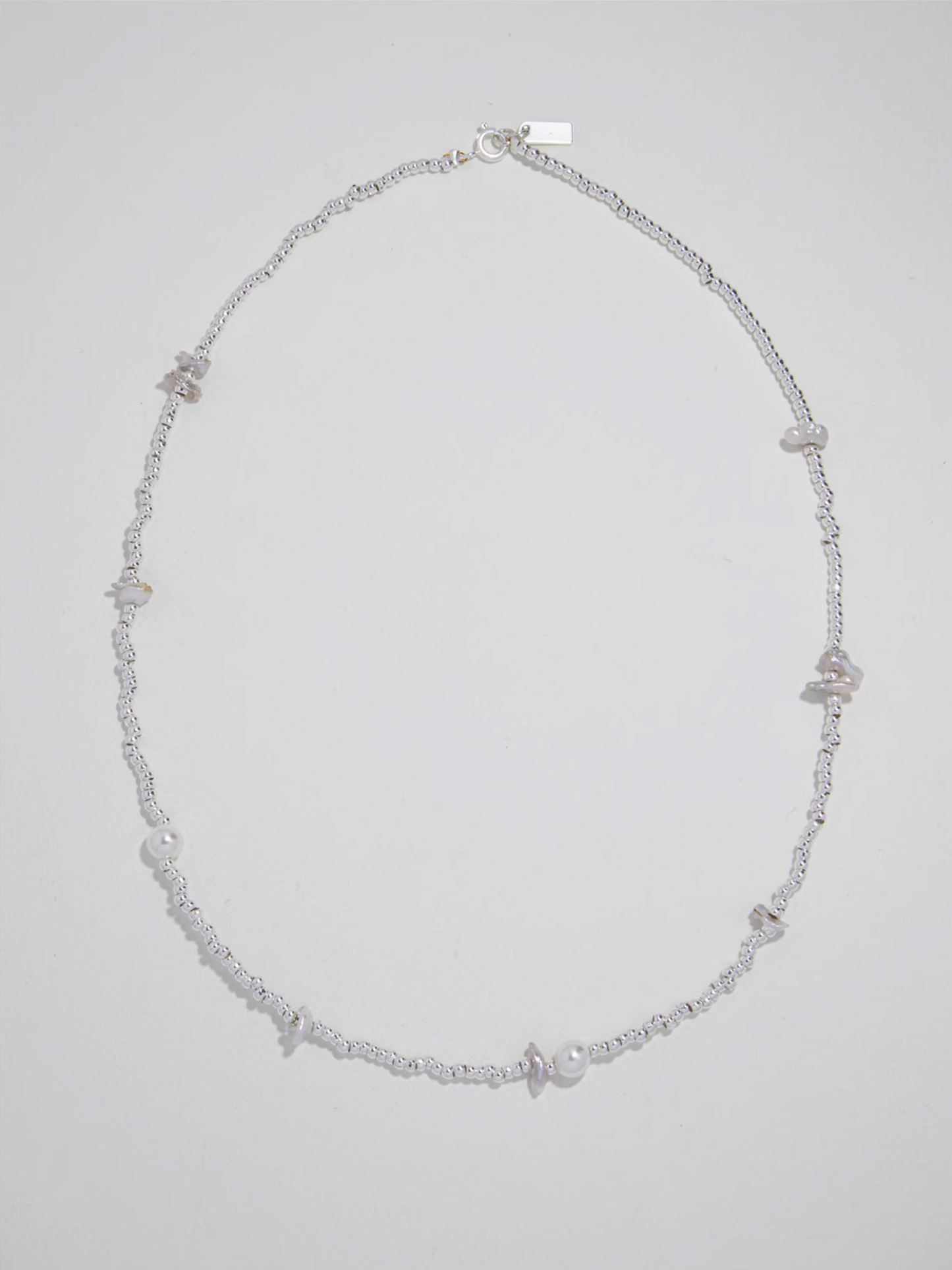 Baroque Pearl and Silver Beads Necklace - The New Witch