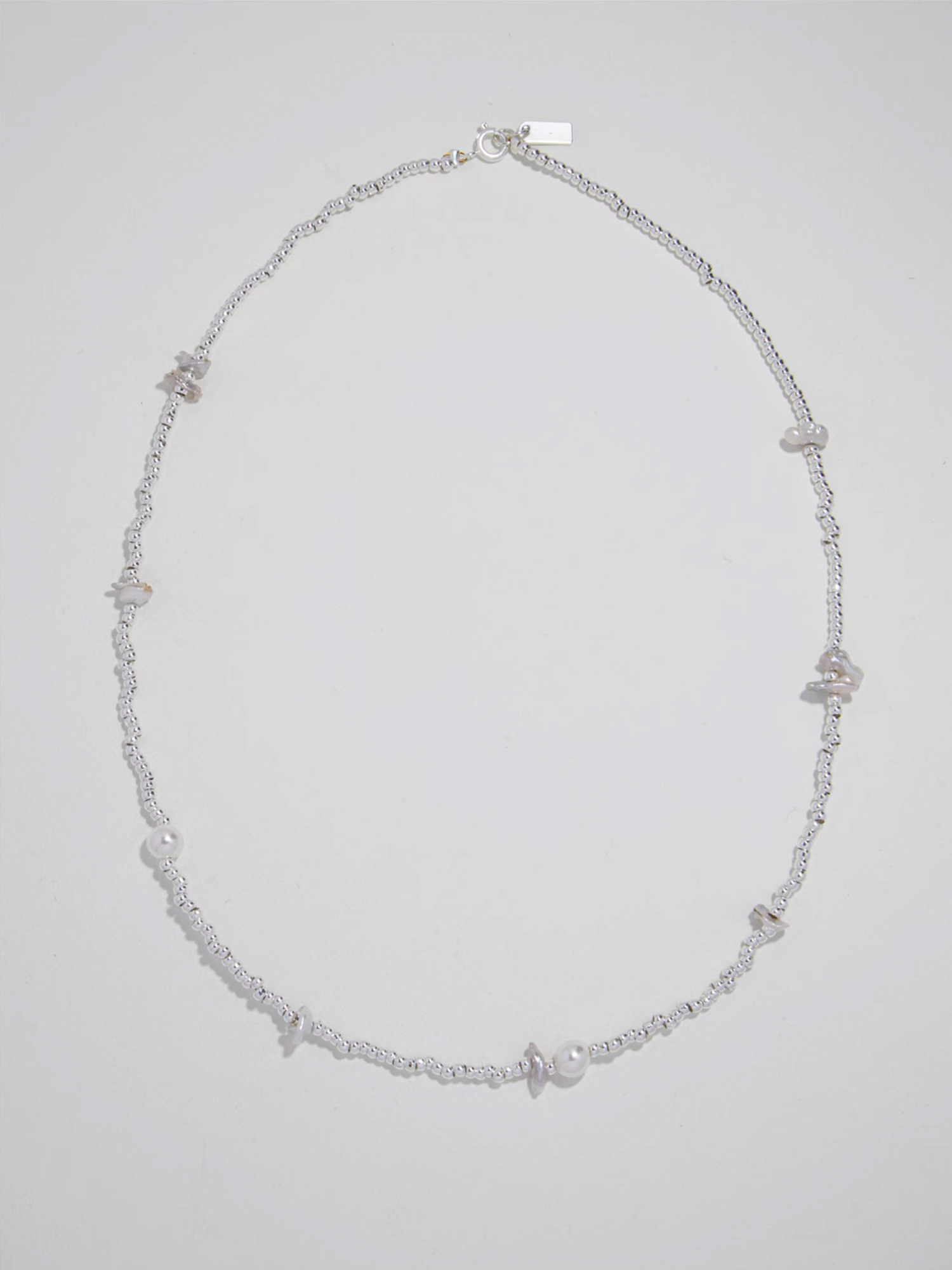 Baroque Pearl and Silver Beads Necklace - The New Witch
