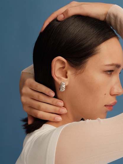 Baroque Stripe Hoop Earrings - The New Witch