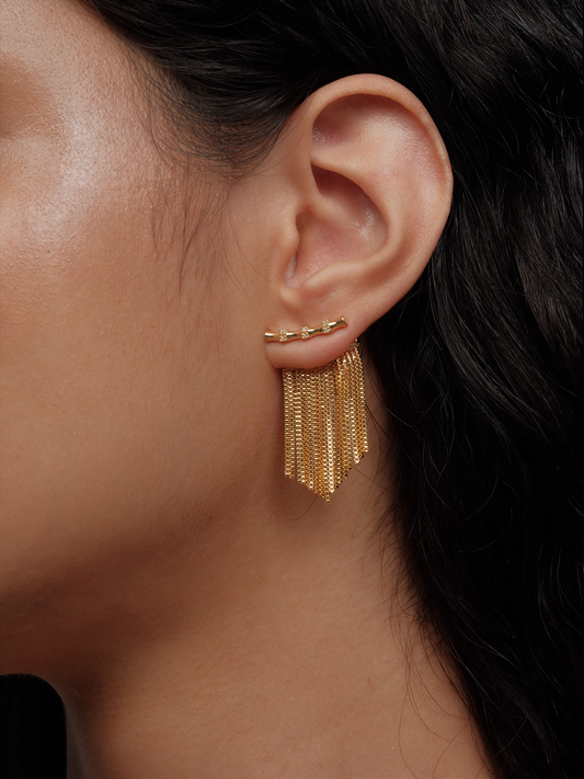 Gold Tassel Statement Earrings - The New Witch