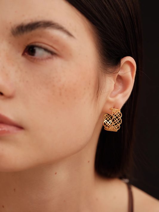 Lace Filigree Hoop Earrings - The New Witch
