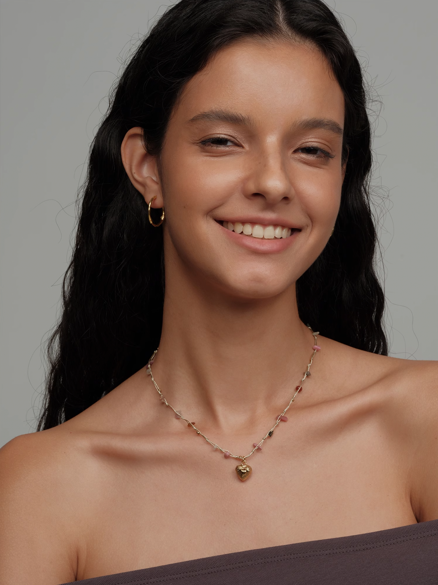 Tourmaline Heart Beaded Necklace - The New Witch