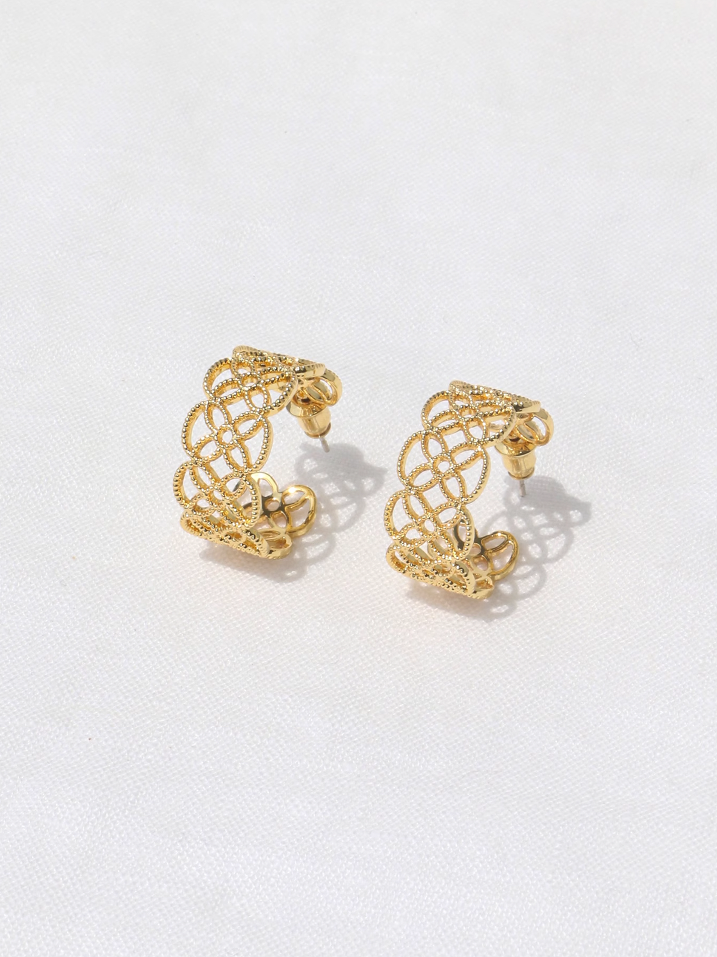 Lace Filigree Hoop Earrings - The New Witch