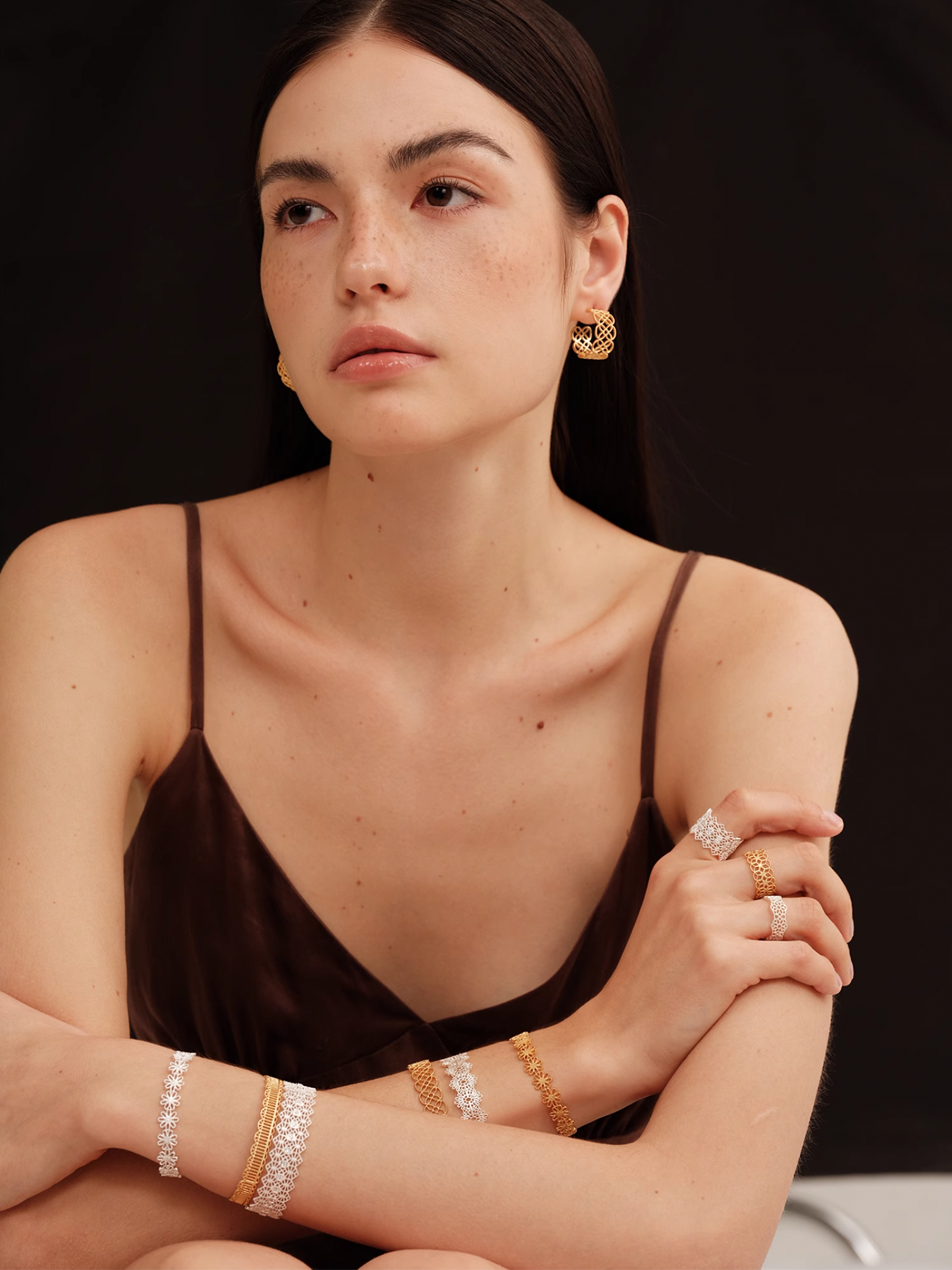 Lace Filigree Hoop Earrings - The New Witch